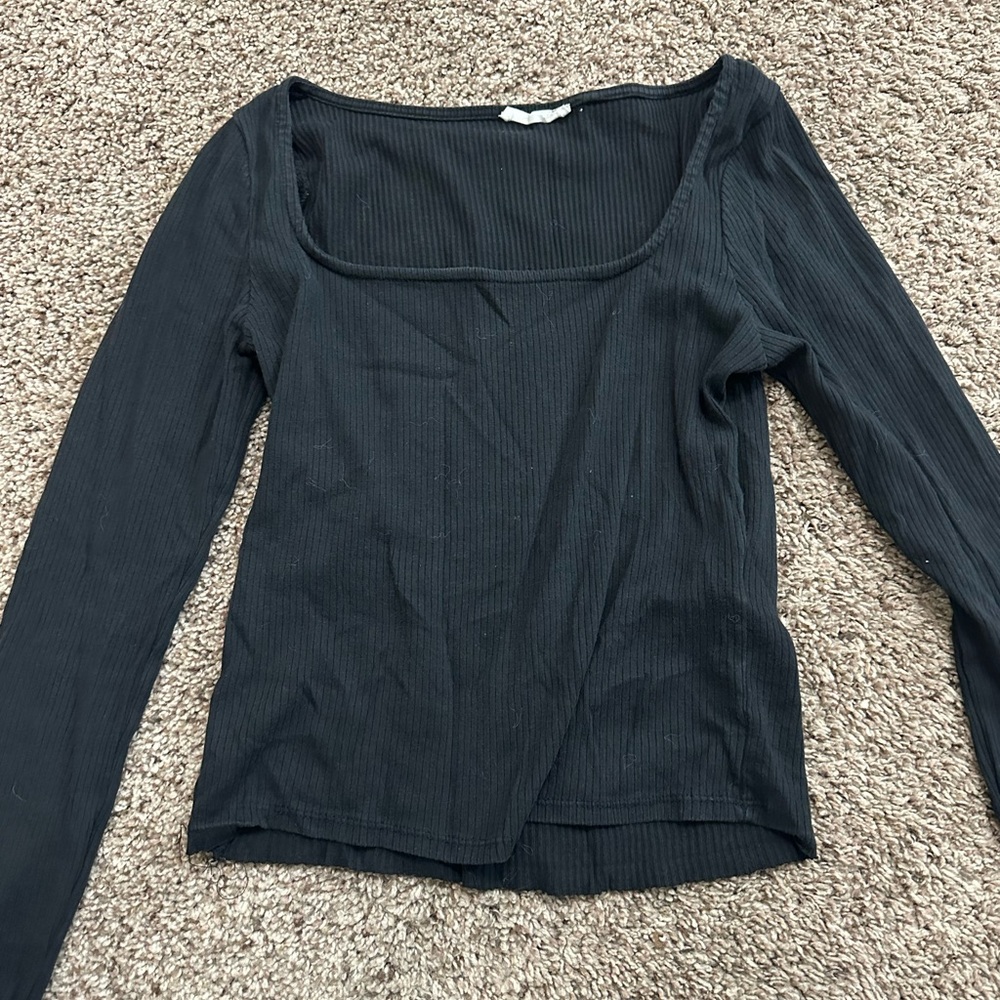 Square neck long sleeve